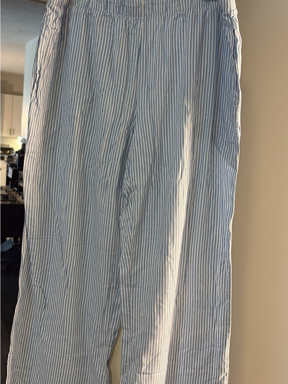 Aeropostale Blue and White Striped Chinos